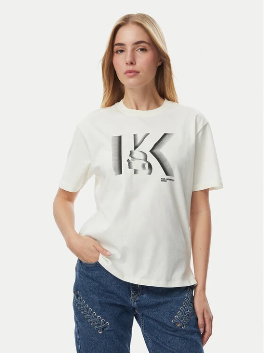 Foto del prodotto KARL LAGERFELD T-shirt B4W17003 Crema Regular Fit
