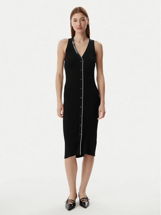 Foto del prodotto KARL LAGERFELD Vestito di maglia B2W13004 Nero Slim Fit