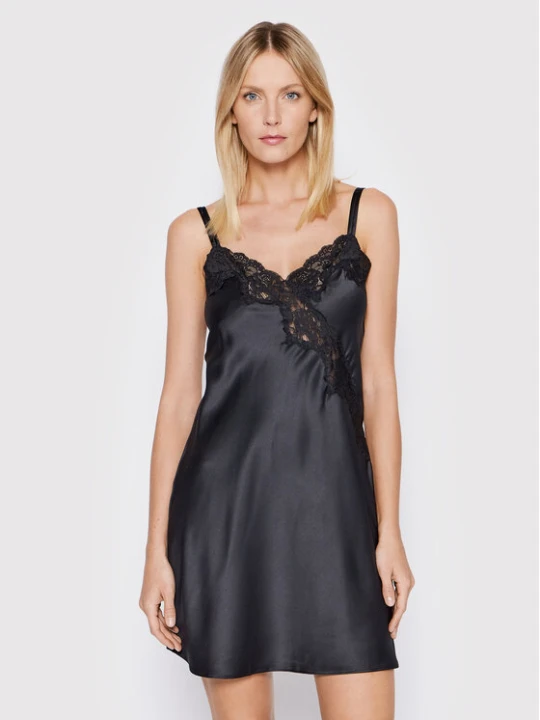 Foto del prodotto Lauren Ralph Lauren Camicia da notte ILN31684 Nero Regular Fit