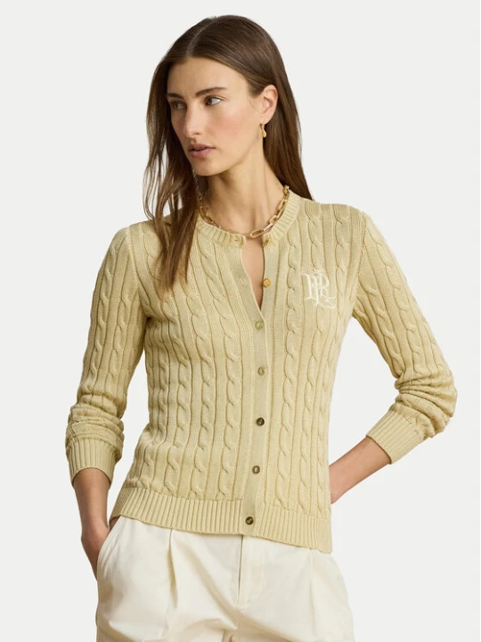 Foto del prodotto LAUREN RALPH LAUREN Cardigan Cable 200P14040501 Beige Regular Fit