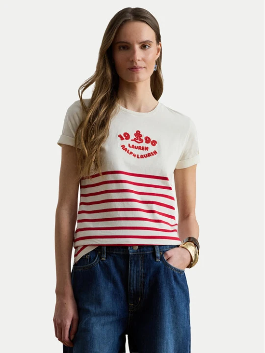 Foto del prodotto LAUREN RALPH LAUREN T-shirt 200B21056002 Écru Relaxed Fit Crema