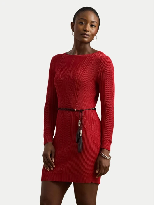 Foto del prodotto LAUREN RALPH LAUREN Vestito di maglia 200971346001 Rosso Slim Fit