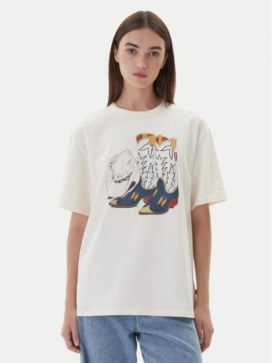 Foto del prodotto Levi's® T-shirt Graphic Tabor 001MX-0007 Écru Regular Fit Crema