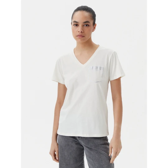 Foto del prodotto Liu Jo Sport T-shirt TA5172 JS923 Écru Regular Fit Crema