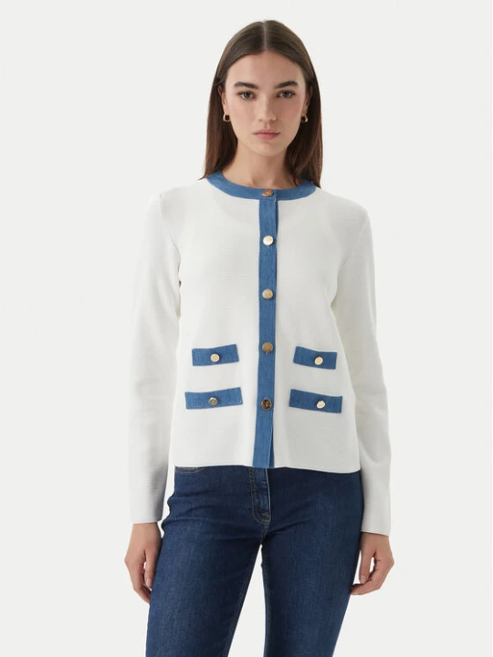 Foto del prodotto Luisa Spagnoli Cardigan Capotreno 100363 Bianco Regular Fit