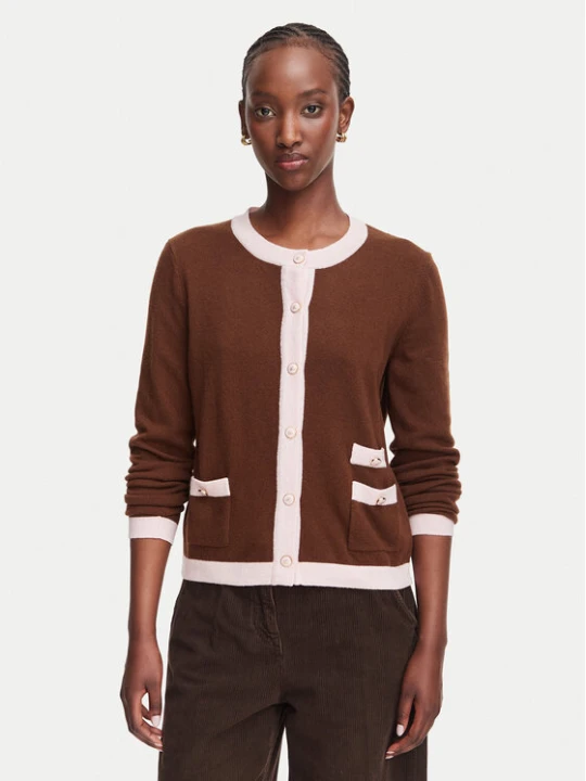 Foto del prodotto Luisa Spagnoli Cardigan Cuoricino 100504 Marrone Regular Fit