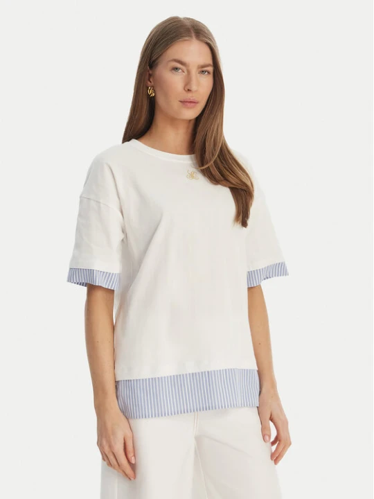 Foto del prodotto Luisa Spagnoli T-shirt Baiadera 543155 Bianco Regular Fit