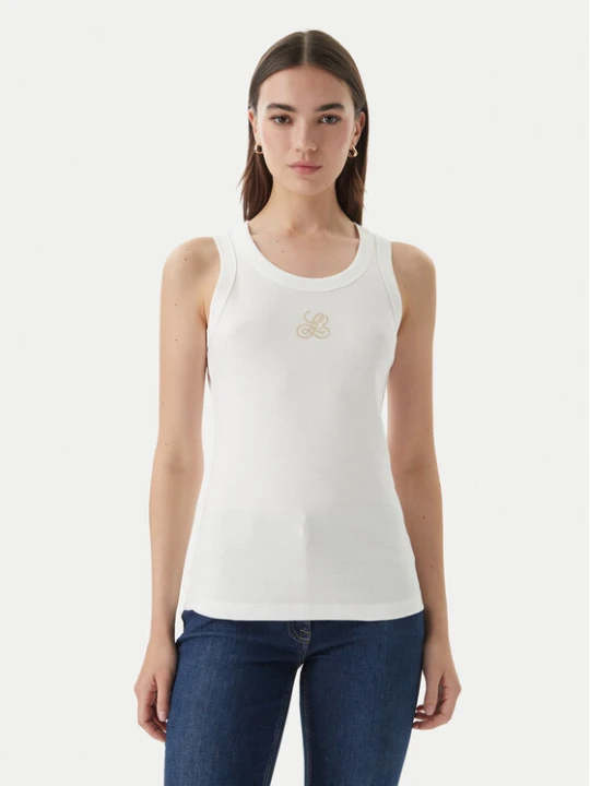 Foto del prodotto Luisa Spagnoli Top Bordo 543281 Bianco Slim Fit