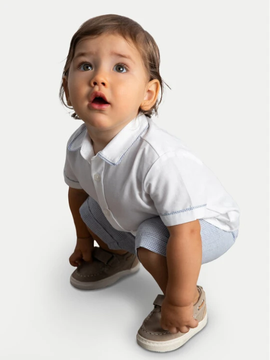 Foto del prodotto Mayoral Completo camicia e pantaloncini 1225 Celeste Regular Fit