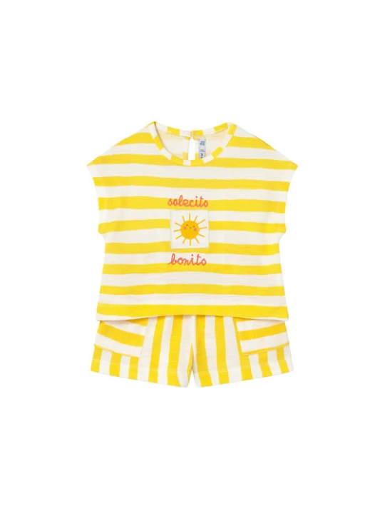 Foto del prodotto Mayoral Completo T-shirt e pantaloncini 1208 Giallo Regular Fit