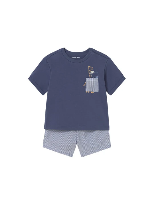 Foto del prodotto Mayoral Completo T-shirt e pantaloncini 1228 Blu scuro Regular Fit