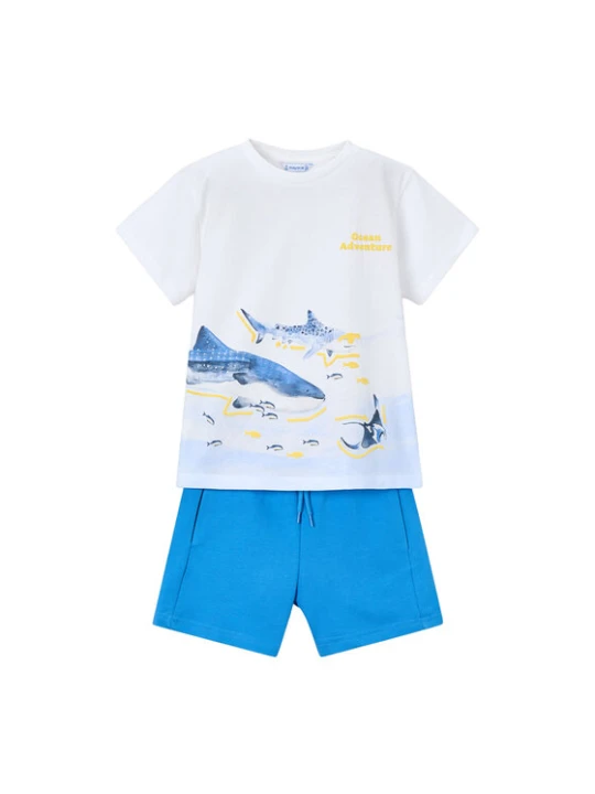 Foto del prodotto Mayoral Completo T-shirt e pantaloncini 3610 Bianco Regular Fit