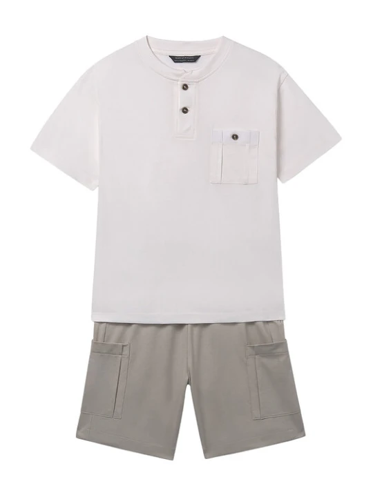 Foto del prodotto Mayoral Completo T-shirt e pantaloncini 6686 Beige Regular Fit