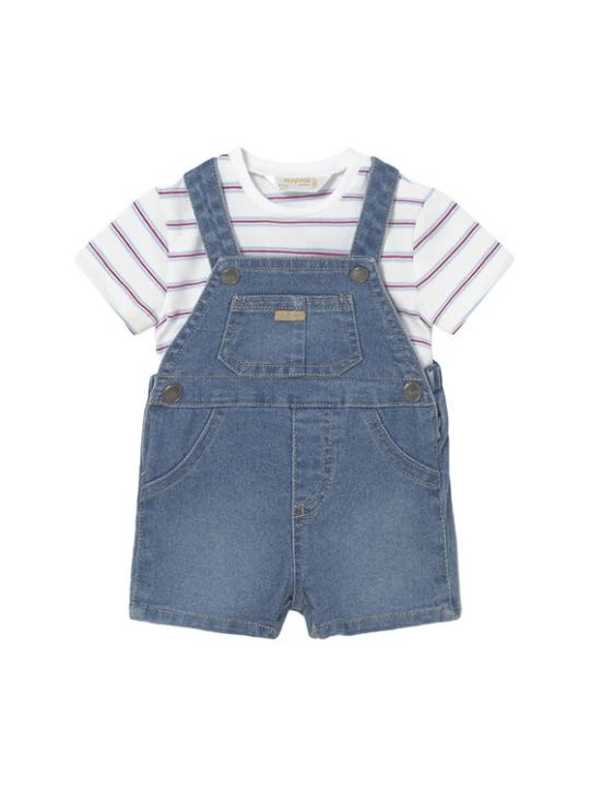 Foto del prodotto Mayoral Completo T-shirt e salopette 1623 Blu Regular Fit