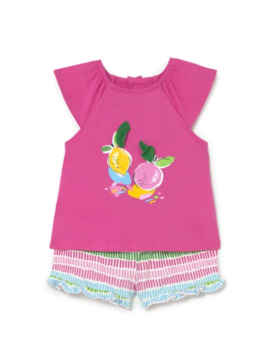 Foto del prodotto Mayoral Completo top e pantaloncini 1233 Rosa Regular Fit
