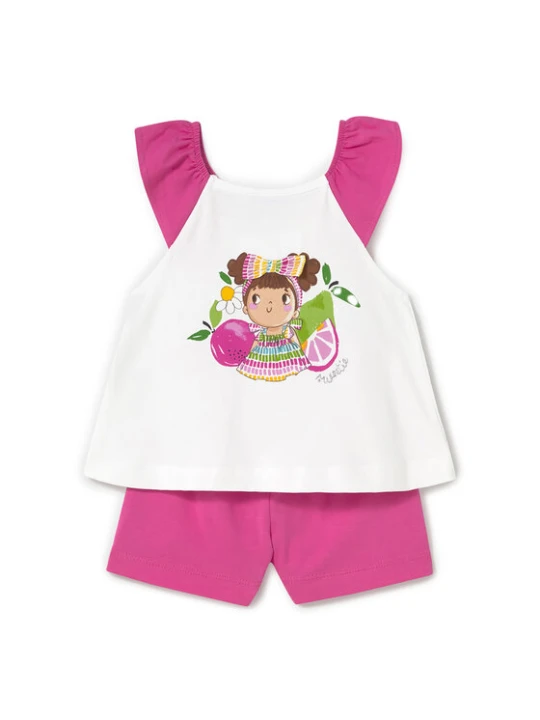 Foto del prodotto Mayoral Completo top e pantaloncini 1234 Rosa Regular Fit