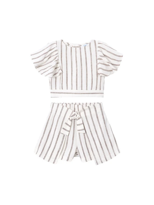 Foto del prodotto Mayoral Completo top e pantaloncini 3949 Écru Regular Fit Crema