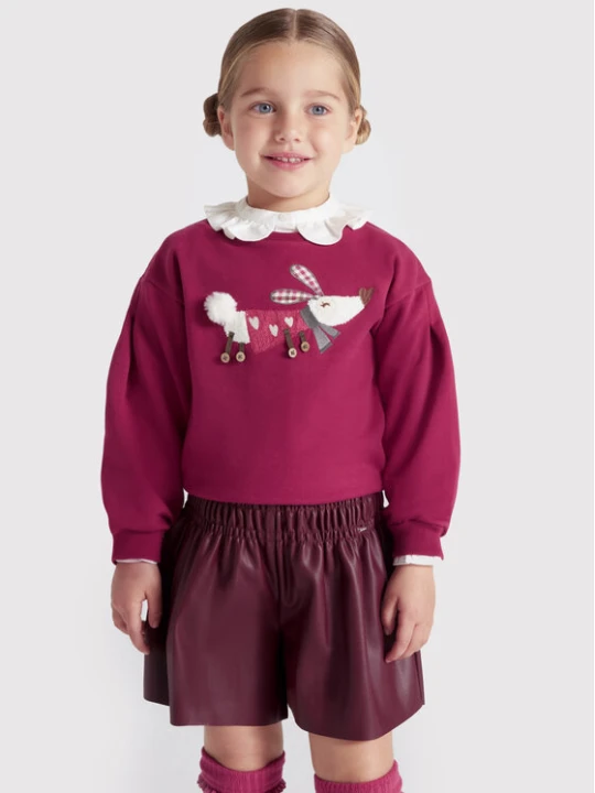 Foto del prodotto Mayoral Pantaloncini in similpelle 4950 Bordeaux Relaxed Fit