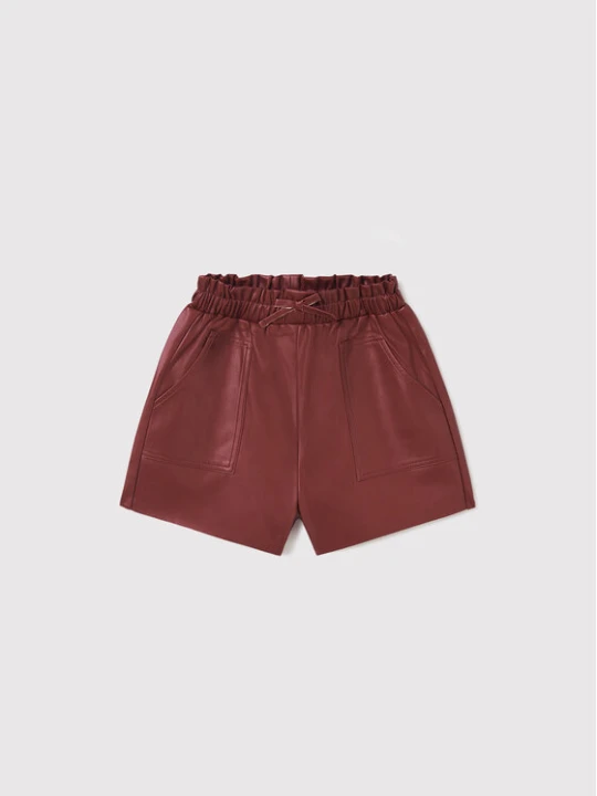 Foto del prodotto Mayoral Pantaloncini in similpelle 7206 Bordeaux Regular Fit