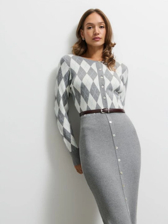 Foto del prodotto Mohito - Abito midi a maglione - grigio chiaro