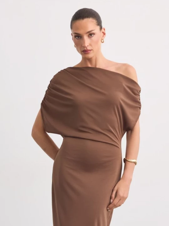 Foto del prodotto Mohito - Abito midi con arricciatura - marrone scuro