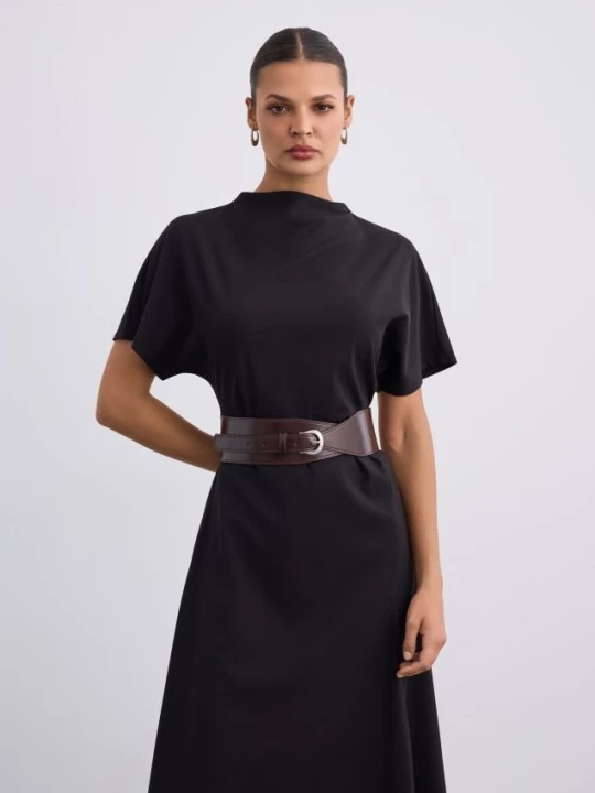 Foto del prodotto Mohito - Abito midi con arricciatura - nero