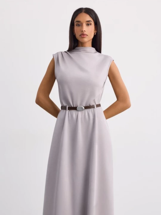 Foto del prodotto Mohito - Abito midi con cintura - grigio chiaro