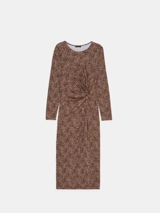 Foto del prodotto Mohito - Abito midi con stampa leopardata - beige