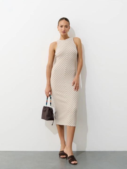 Foto del prodotto Mohito - Abito midi in maglia - beige