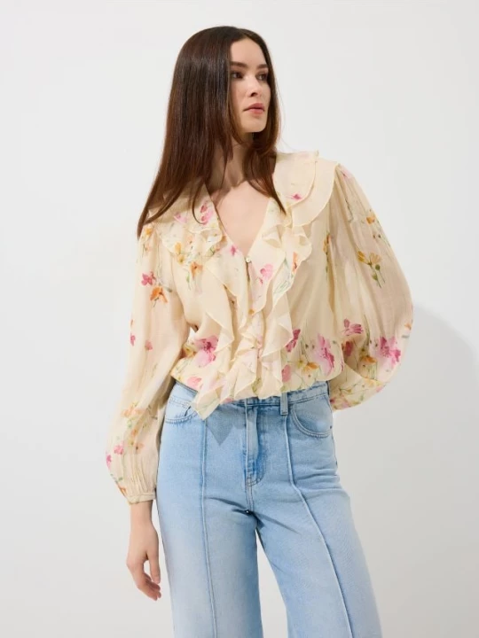 Foto del prodotto Mohito - Blusa a balze - giallo chiaro
