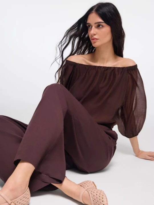 Foto del prodotto Mohito - Blusa a spalle scoperte - marrone scuro
