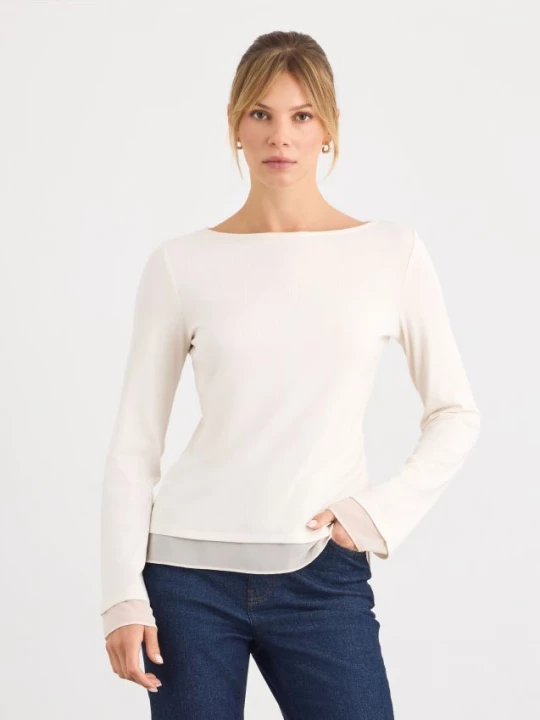 Foto del prodotto Mohito - Blusa aderente - panna