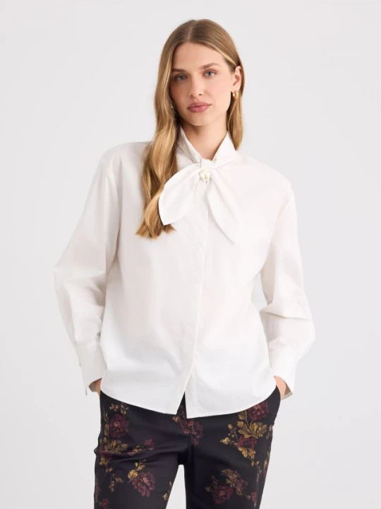 Foto del prodotto Mohito - Blusa allacciata sul collo - panna