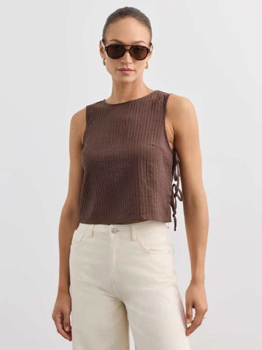 Foto del prodotto Mohito - Blusa con allacciatura - marrone