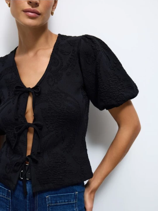 Foto del prodotto Mohito - Blusa con allacciatura - nero