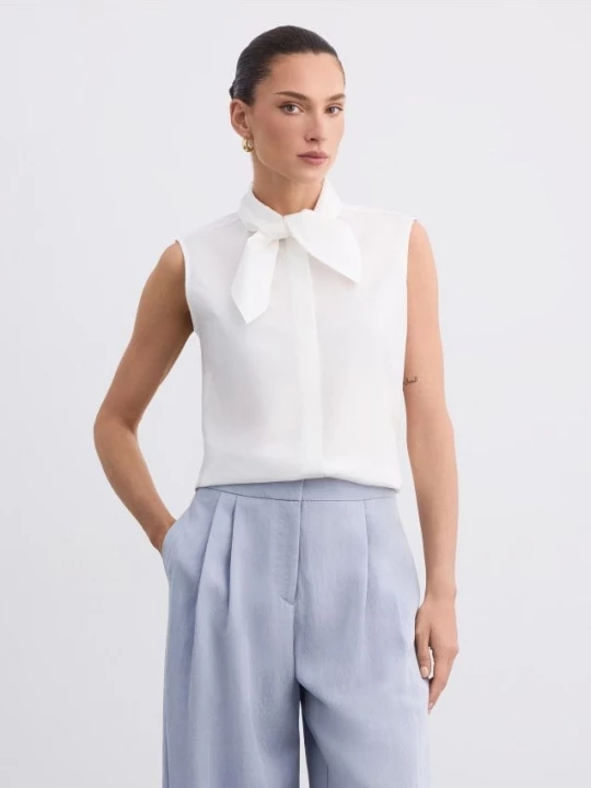Foto del prodotto Mohito - Blusa con allacciatura sul collo - bianco