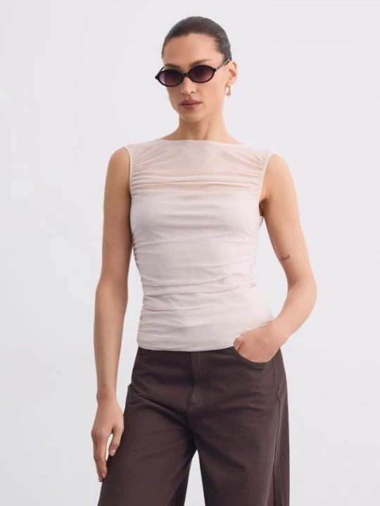 Foto del prodotto Mohito - Blusa con arricciatura - beige
