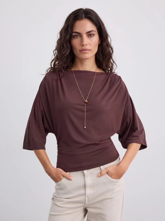 Foto del prodotto Mohito - Blusa con arricciatura - marrone