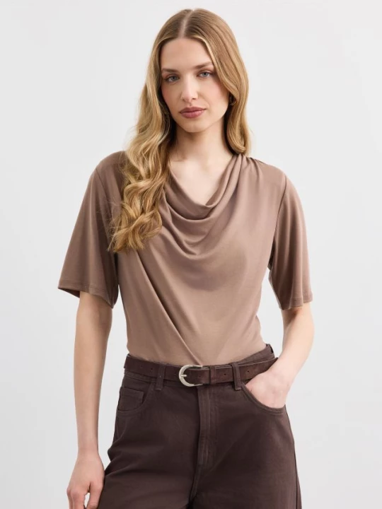 Foto del prodotto Mohito - Blusa con arricciatura - marrone