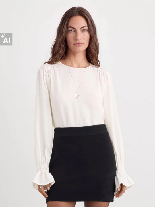 Foto del prodotto Mohito - Blusa con arricciatura - panna