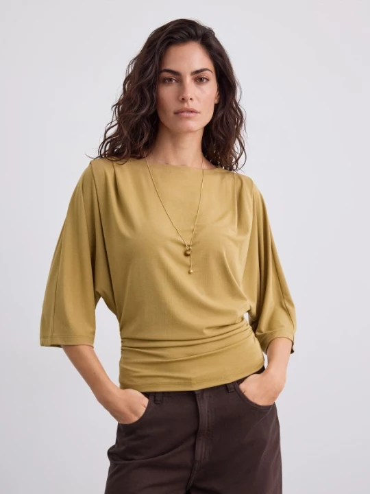 Foto del prodotto Mohito - Blusa con arricciatura - verde oliva chiaro
