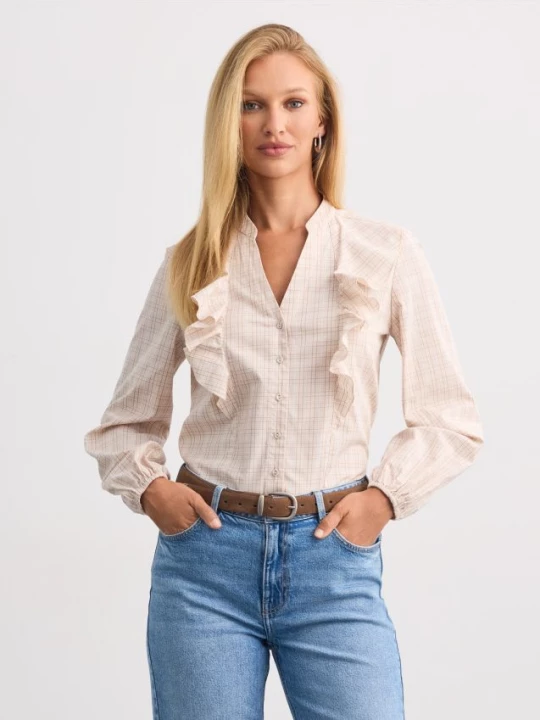 Foto del prodotto Mohito - Blusa con balza - beige