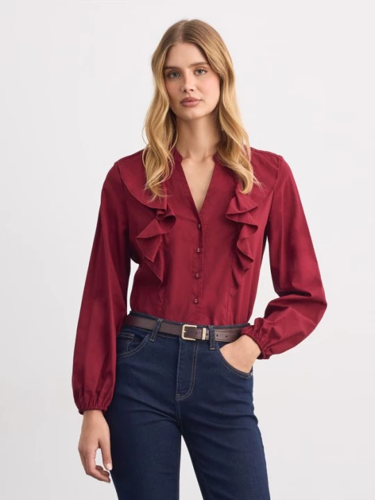 Foto del prodotto Mohito - Blusa con balza - mogano