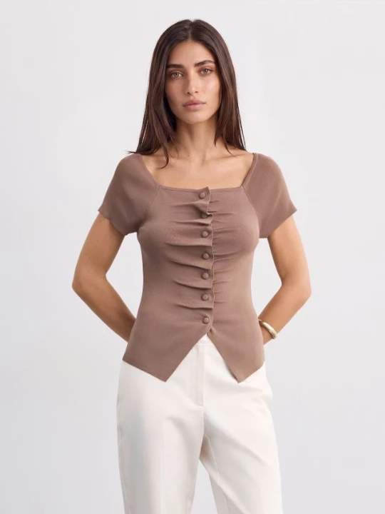 Foto del prodotto Mohito - Blusa con bottoni - caffè