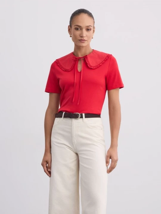 Foto del prodotto Mohito - Blusa con colletto decorativo - rosso