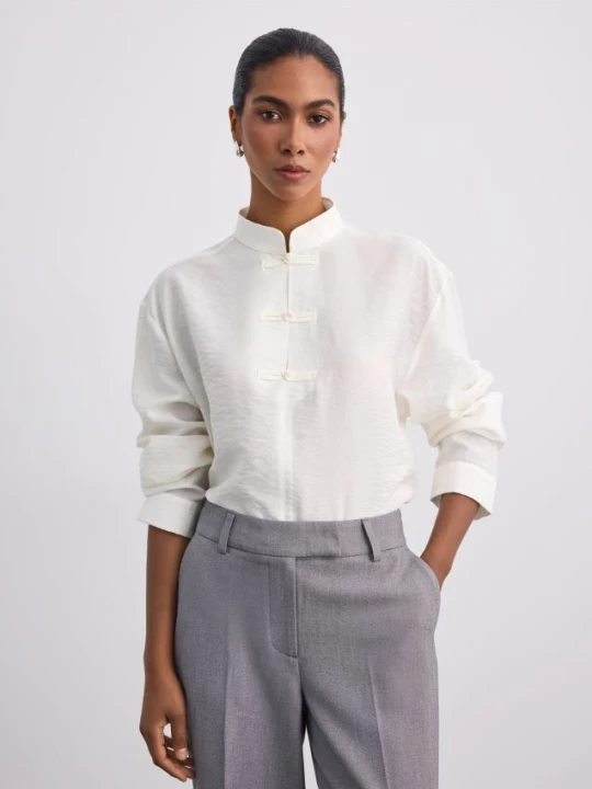 Foto del prodotto Mohito - Blusa con colletto rigido - panna