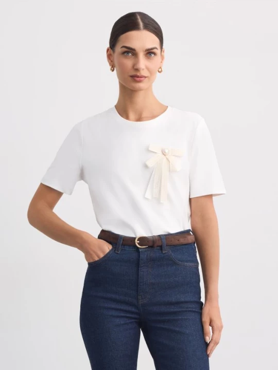 Foto del prodotto Mohito - Blusa con dettaglio in pizzo - bianco