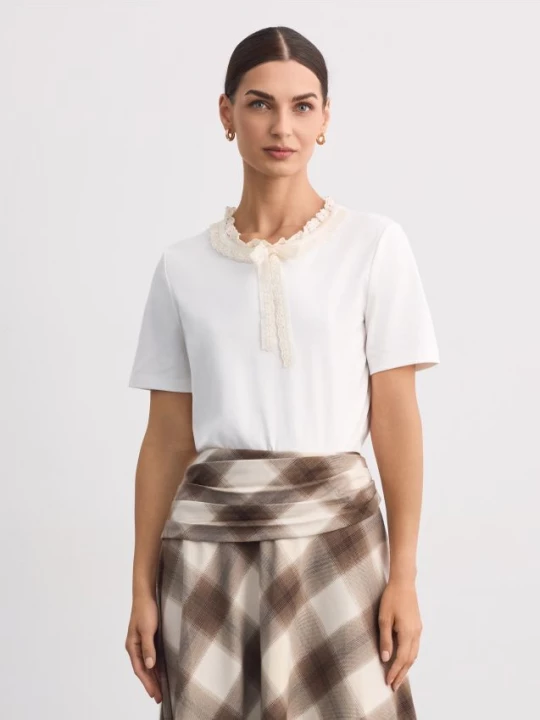 Foto del prodotto Mohito - Blusa con dettaglio in pizzo - bianco