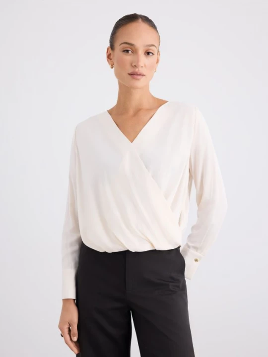 Foto del prodotto Mohito - Blusa con incrocio - panna