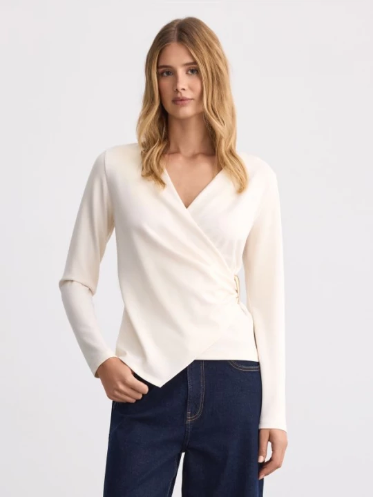 Foto del prodotto Mohito - Blusa con incrocio - panna